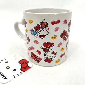 Hello Kitty Sanrio Love Mug with Heart Shaped Handle 16 oz New